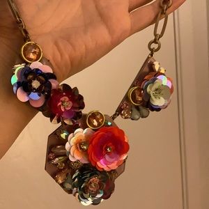 J Crew necklace floral arrangements